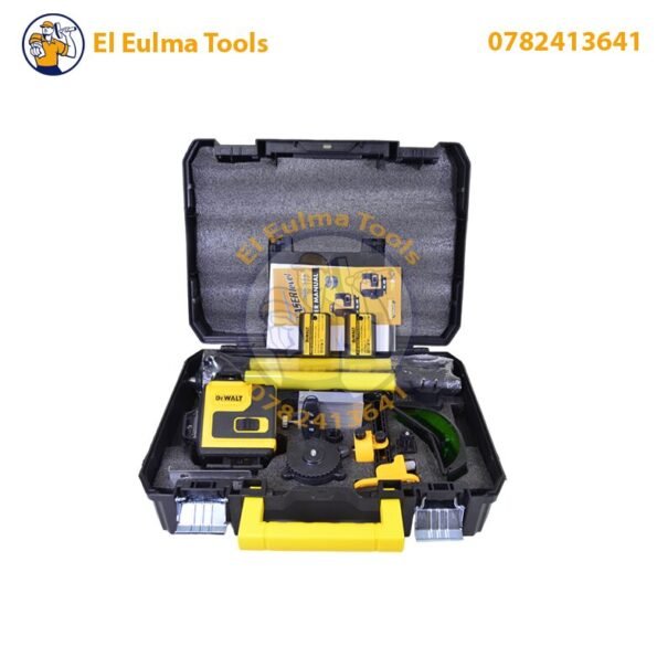 Niveau laser 16 lignes vertes 4D 360° 2 batteries DEWALT