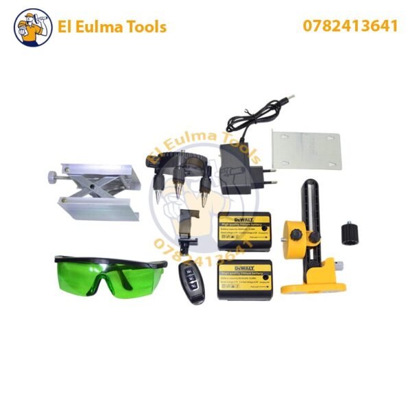 Niveau laser 16 lignes vertes 4D 360° 2 batteries DEWALT