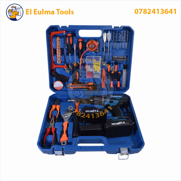Visseuse perceuse sans fil 21v 2.5Ah avec 108 pieces MAKITA