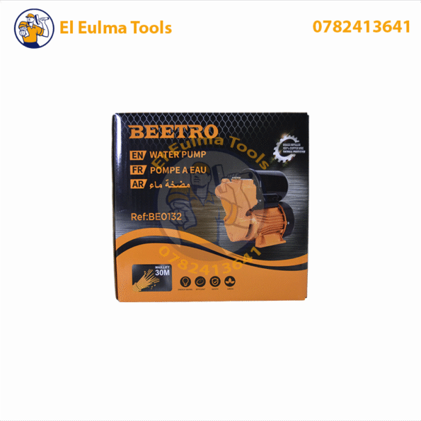 Pompe à eau avec interrupteur automatique (SERVO) 370W H.max 30m BEETRO