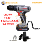 Perceuse Visseuse sans fil 0,8-10mm 14.4V 1 Batterie 1.5Ah CROWN CT21055LM-1.5S