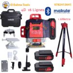 Niveau Laser 4D 16 Lignes 2 Batteries 3600 mAh avec Trépied 1.6 mètre MAKUTE CLL111-16