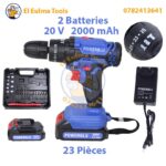 Perceuse a percussion sans-fil 2 batteries 20v 2000mAh POWERBLU