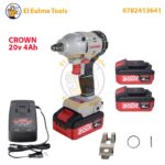 Clé a choc sans-fil 2 Batteries 20v 4ah CROWN CT22050HX-4 BMC