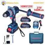 Visseuse perceuse a percussion Sans-fil 160N.m 2 Batteries 21v brushess HONESTPRO YAE6161