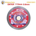 Disque diamant ultra fin diametre 115mm / 0.8mm EMTOP EDDCH81151