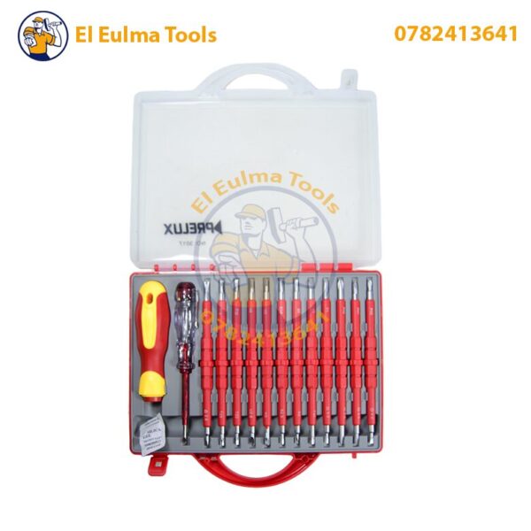 Kit de 14 Tournevis Isolés avec Testeur de Sécurité PRELUX
