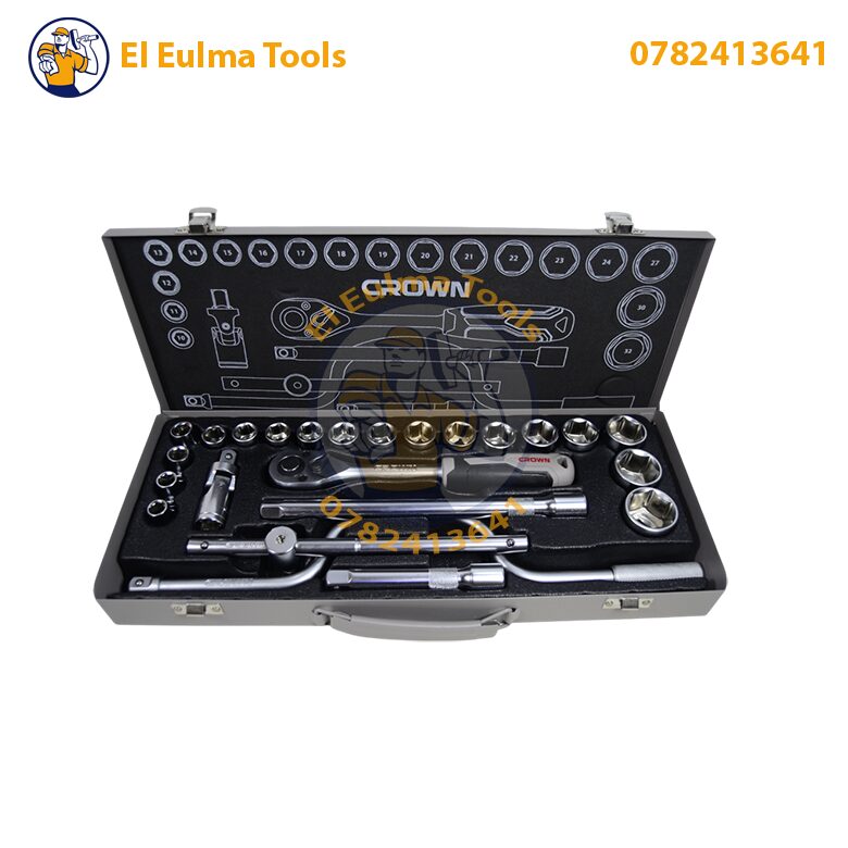 DSC0127-Photoroom-2.jpg Coffret clés a cliquet 1/2" 24 pieces CROWN CPHSW-XA24 – Image 4