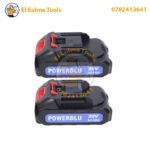 Perceuse a percussion sans-fil 2 batteries 20v 2000mAh POWERBLU - الصورة 7