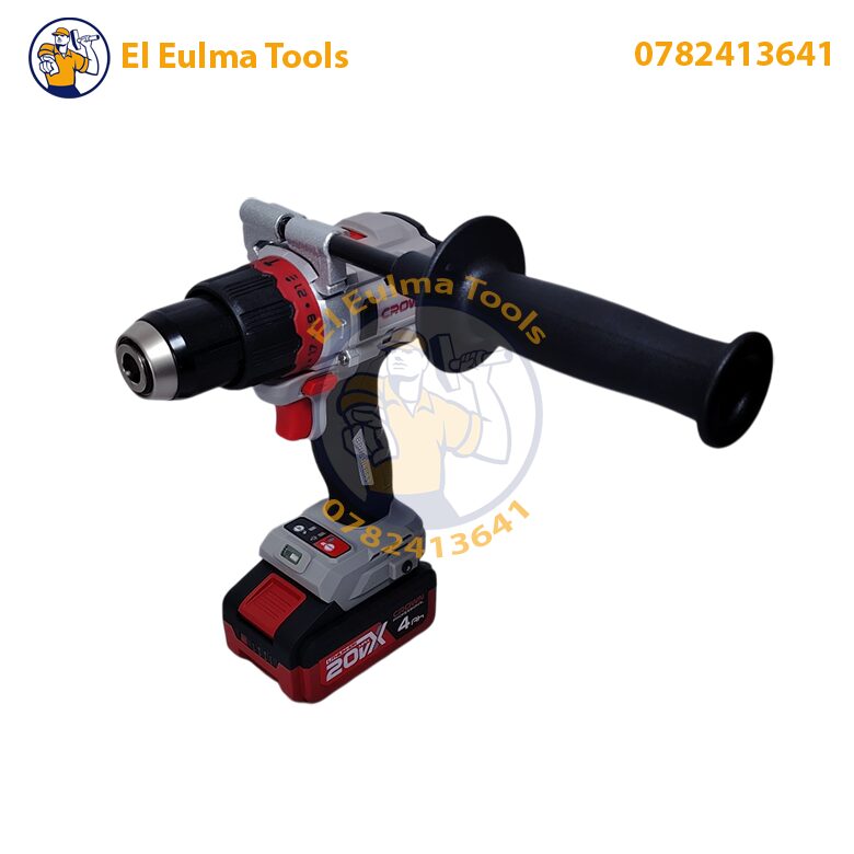 IMG_20250412_194534-Photoroom.jpg Perceuse visseuse a percussion sans-fil 2 Batteries 20v 4Ah CROWN CT21127HMX-4 BMC - الصورة 5