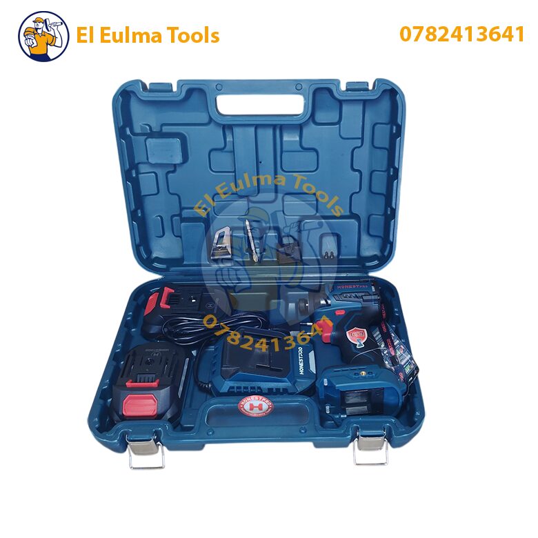 IMG_20250503_211104-Photoroom.jpg Visseuse a percussion sans-fil 2 batteries 21V 2Ah brushless HONESTPRO YAE6119 - الصورة 5