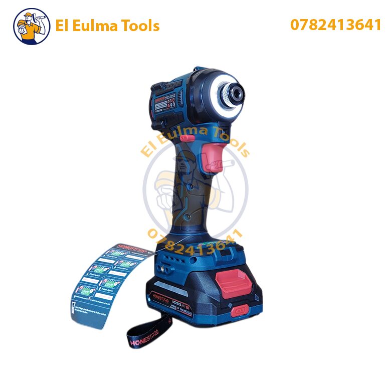 IMG_20250503_211432-Photoroom.jpg Visseuse a percussion sans-fil 2 batteries 21V 2Ah brushless HONESTPRO YAE6119 - الصورة 9