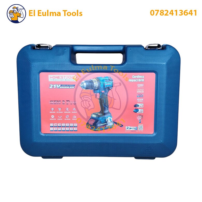 IMG_20250503_220511-Photoroom.jpg Visseuse perceuse a percussion Sans-fil 60N.m 2 Batteries 21v brushess HONESTPRO YAE6120 - الصورة 4