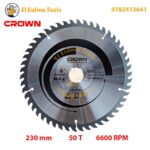 Lame de scie circulaire 230 mm 50 dents 6600 RPM CROWN CTTSP0016