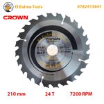 Lame de scie circulaire 210 mm 24 dents 7200 RPM CROWN CTTSP0007