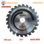 Lame de scie circulaire 190 mm 24 dents 8000 RPM CROWN CTTSP0006