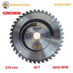 Lame de scie circulaire 235 mm 40 dents 6600 tr/min CROWN CTTSP0005A