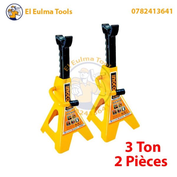 Support de Cric (Chandelle) INGCO HJS0301 - Capacité 3 Tonnes