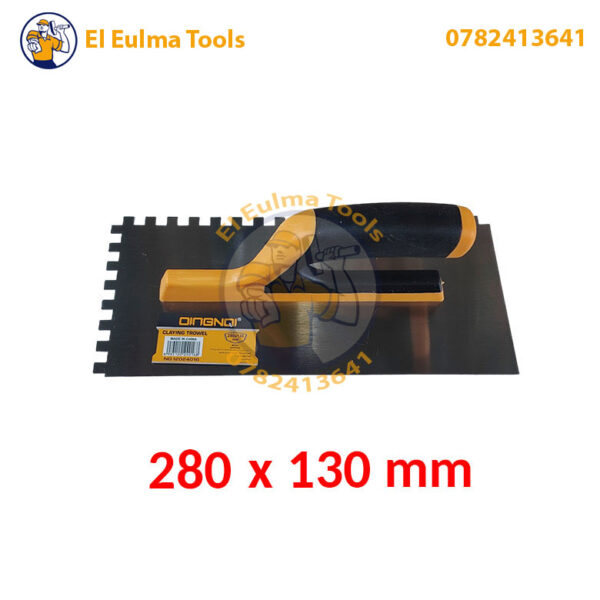 Truelle d'argile dentée côté droit 280x130mm DINGQI