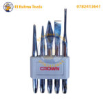 Ensemble Poinçon et Burin 5 Pièces CROWN CPHHP-XA5 (Acier CR-V)