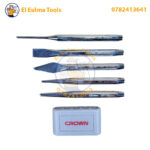 ⁦Ensemble Poinçon et Burin 5 Pièces CROWN CPHHP-XA5 (Acier CR-V)⁩ - الصورة ⁦3⁩