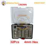 kit de tournevis 32 pieces 4mm hex CROWN CPHBH-AXB32