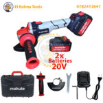 Meuleuse d'angle sans-fil 125mm 2 batteries 20v MAKUTE CAG-126-2BL