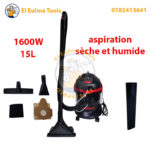 Aspirateur Eau et Poussière Professionnel 1600W 15L CROWN CT42088