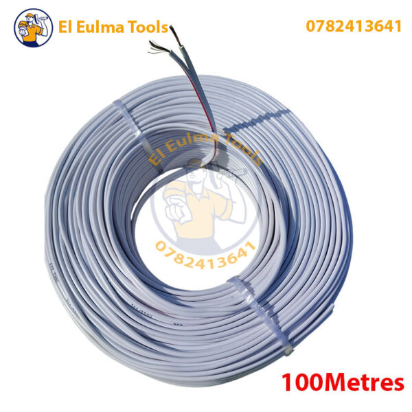 Câble Électrique 2 Conducteurs Couronne de 100 Mètres