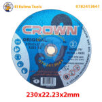 Disque de coupe métal + inox ORIGINAL 230x2x22.23mm CROWN A36S-BF