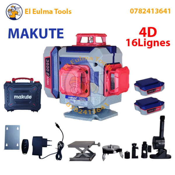 Niveau Laser 4D 16 Lignes Vertes MAKUTE CLL112-16