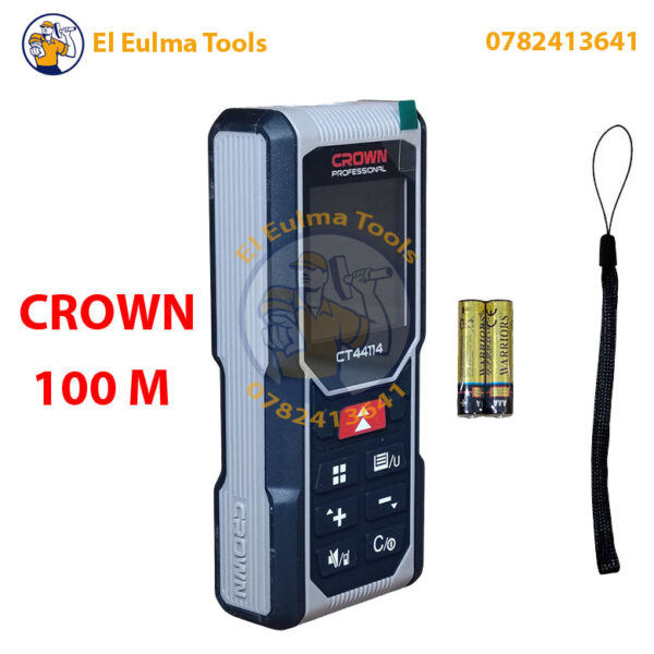 Télémètre Numérique Laser 100 Mètres CROWN CT44114