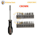 Jeu de Tournevis Porte-Embouts 21 Pièces CROWN CPHBH-AXA21