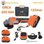Meuleuse d'Angle Sans-fil 20V 125mm 3 Vitesses ORCA AG320 (avec 2 Batteries 4Ah & Coffret)